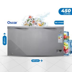 Congelateur Coffre OSCAR - OSC - CF450S-400 Litres-Gris