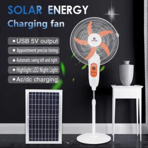 Easy Power 18 pouces télécommande solaire rechargeable ventilateur