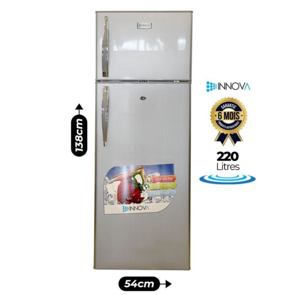 Réfrigérateur Combiné - INNOVA - IN-305FR - 220L - Gris