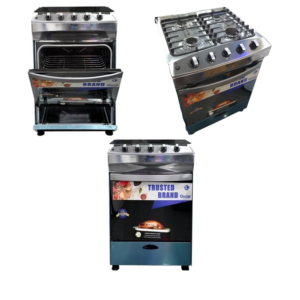 Cuisinière Oscar - 4 Foyers - LUXE OSC-60SDF - 60 x 60 cm - Four avec grill et plateau dégoûtage - Argent - Garantie 6 Mois